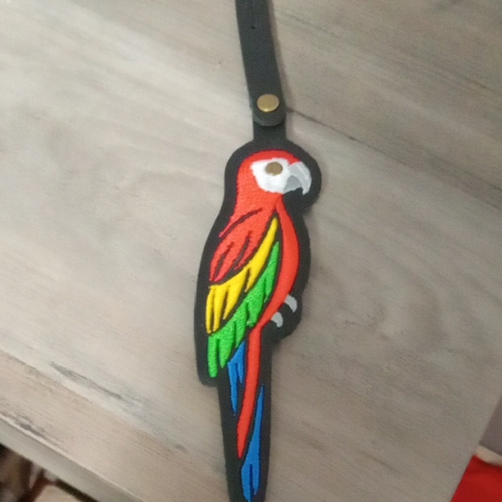 Portland Leather Parrot Handbag Charm New